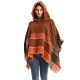 Factory direct supply of new European and American spring and winter fishbone pattern women's hooded shawl and pullover cape for cross-border trade Factory direct supply of new European and American spring and winter fishbone pattern women's hooded shawl and pullover cape for cross-border trade