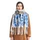Cross-border Amazon bestseller, new autumn and winter style of European and American jacquard leopard print scarf with loop yarn imitation horsehair Cross-border Amazon bestseller, new autumn and winter style of European and American jacquard leopard print scarf with loop yarn imitation horsehair