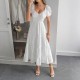 Diyun Cross-border European and American Casual Vacation waistband A-line long dress women's clothing 2025 Summer Independent Store on Amazon
