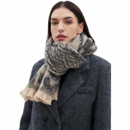 Wholesale manufacturer of cross-border hot 2025 new style export European and American autumn and winter short beard jacquard large leopard print scarves and shawls