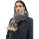 Wholesale manufacturer of cross-border hot 2025 new style export European and American autumn and winter short beard jacquard large leopard print scarves and shawls