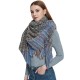Hot-selling shawls for European and American autumn and winter, full polyester knitted fine check square scarves and scarves in stock, direct supply from the manufacturer Hot-selling shawls for European and American autumn and winter, full polyester knitted fine check square scarves and scarves in stock, direct supply from the manufacturer