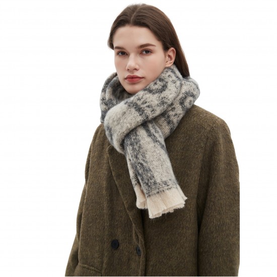 Factory direct supply of new men's and women's scarves for cross-border trade, European and American autumn and winter cashew flower jacquard scarves Factory direct supply of new men's and women's scarves for cross-border trade, European and American autumn and winter cashew flower jacquard scarves