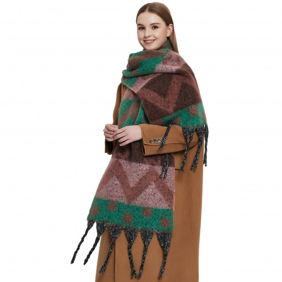 Wholesale of new thickened heart-shaped jacquard scarves and shawls for autumn and winter in Europe and America directly supplied by the factory Wholesale of new thickened heart-shaped jacquard scarves and shawls for autumn and winter in Europe and America directly supplied by the factory