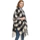 Amazon export European and American autumn and winter black checkered loop yarn imitation mohair thickened tassel shawl custom manufacturer Amazon export European and American autumn and winter black checkered loop yarn imitation mohair thickened tassel shawl custom manufacturer