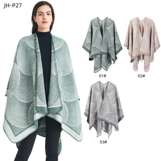 Factory direct supply of high-quality products for cross-border export to Europe, America, spring, autumn and winter, 2025 new style jacquard geometric shawl for women Factory direct supply of high-quality products for cross-border export to Europe, America, spring, autumn and winter, 2025 new style jacquard geometric shawl for women