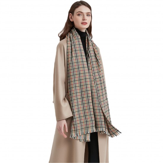 Manufacturer's export of European and American small checkered scarves and shawls for both autumn and winter, Korean-style student warm retro scarves Manufacturer's export of European and American small checkered scarves and shawls for both autumn and winter, Korean-style student warm retro scarves