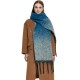 Amazon's new export shawl, a thickened winter scarf with a loop and thick tassel gradient color for Europe and America Amazon's new export shawl, a thickened winter scarf with a loop and thick tassel gradient color for Europe and America