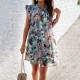 Diyun Cross-border Dress Amazon Spring/Summer 2024 export elegant printed sleeveless dress