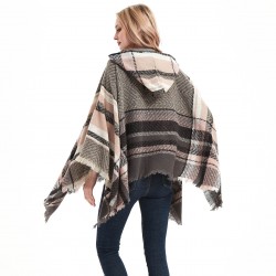 Factory direct supply of popular European and American spring, autumn and winter new styles in stock for women's capes, hooded shawls and cloaks