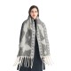 Amazon's best-selling scarf for export to Europe and America in autumn and winter, thickened imitation horsehair loop gauze butterfly jacquard scarf Amazon's best-selling scarf for export to Europe and America in autumn and winter, thickened imitation horsehair loop gauze butterfly jacquard scarf