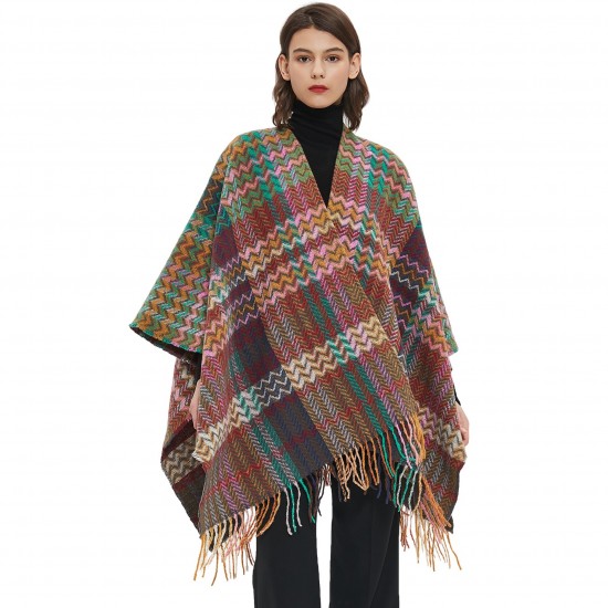 New European and American style with sleeves and cuffs shawl for spring, autumn and winter travel, ethnic style Su split shawl New European and American style with sleeves and cuffs shawl for spring, autumn and winter travel, ethnic style Su split shawl