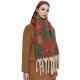 Amazon's hot 2023 new export shawl: European and American winter looped chiffon thick tassel jacquard large leopard print scarf Amazon's hot 2023 new export shawl: European and American winter looped chiffon thick tassel jacquard large leopard print scarf