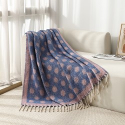 Amazon blanket export new European and American autumn and winter faux mohair thickened circle large shawl jacquard blanket
