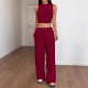 Diyun's European and American casual and simple style sleeveless vest straight-leg pants set for women's clothing Spring/Summer 2025 Amazon Independent Store Diyun's European and American casual and simple style sleeveless vest straight-leg pants set for women's clothing Spring/Summer 2025 Amazon Independent Store