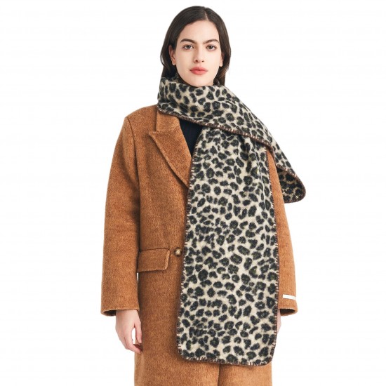 Factory direct supply of Amazon's best-selling scarves with a high-end feel, new autumn and winter circular yarn leopard print scarves for export to Europe and America