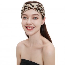 The latest camel-colored bow leopard print headband for spring, autumn and winter in Europe and America, a popular cross-border Amazon export product