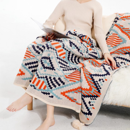 Bohemian-style spring, summer and autumn sofa covers, blankets, nap blankets, ethnic style travel tassel knitted shawls for export Bohemian-style spring, summer and autumn sofa covers, blankets, nap blankets, ethnic style travel tassel knitted shawls for export