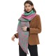 Amazon's hot cross-border new export European and American autumn and winter checkered leopard print diagonal scarf shawl Amazon's hot cross-border new export European and American autumn and winter checkered leopard print diagonal scarf shawl