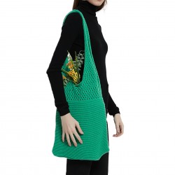 New solid-color knitted single-shoulder bags with hollowed-out designs for women in spring, autumn and winter, directly supplied by the manufacturer for export to Europe and America