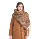 Amazon's best-selling cross-border new export European and American autumn and winter loop yarn imitation mohair water ripple jacquard scarf Amazon's best-selling cross-border new export European and American autumn and winter loop yarn imitation mohair water ripple jacquard scarf