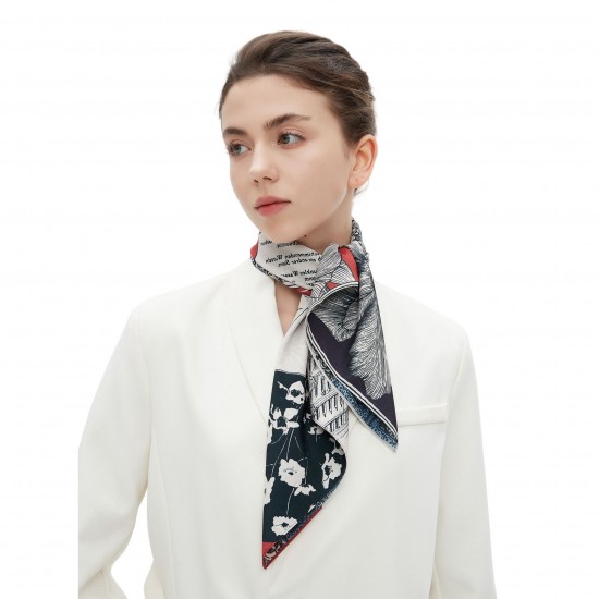 Amazon mid-to-high-quality foreign trade 2025 new Spring, summer and autumn thin headscarves, double-sided printed silk scarves and square scarves Amazon mid-to-high-quality foreign trade 2025 new Spring, summer and autumn thin headscarves, double-sided printed silk scarves and square scarves
