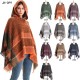 Factory direct supply of new European and American spring and winter fishbone pattern women's hooded shawl and pullover cape for cross-border trade Factory direct supply of new European and American spring and winter fishbone pattern women's hooded shawl and pullover cape for cross-border trade