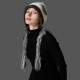 Amazon's hot winter export new cat ear, mink fur, woolen thread ear protection, color-blocked braided hat, knitted hat