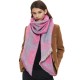 Amazon's hot 2023 foreign trade autumn and winter new style loop yarn jacquard check bevel scarf in stock manufacturer Amazon's hot 2023 foreign trade autumn and winter new style loop yarn jacquard check bevel scarf in stock manufacturer